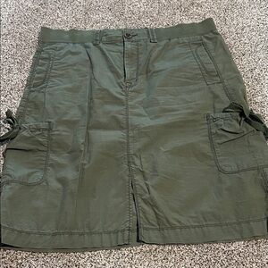 Eddie Bauer Olive Green Cargo Skirt